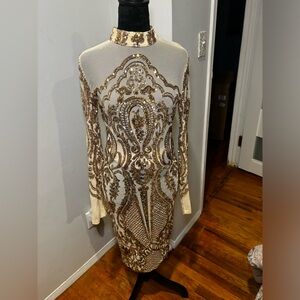 Gold Sequin Dress